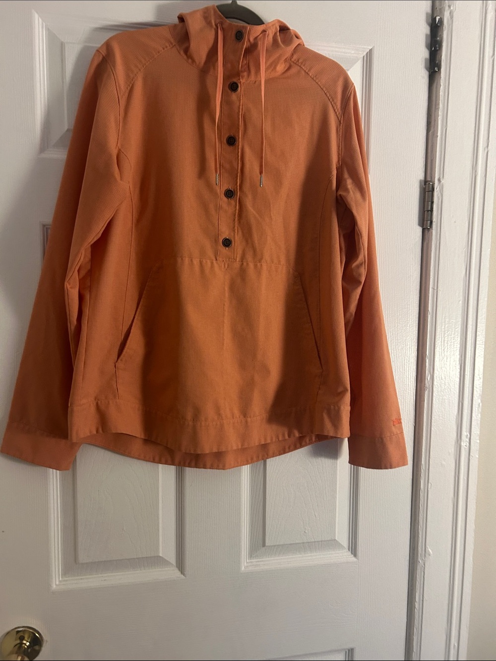Marmot Women's Orange Hooded Pullover with Button Placket
